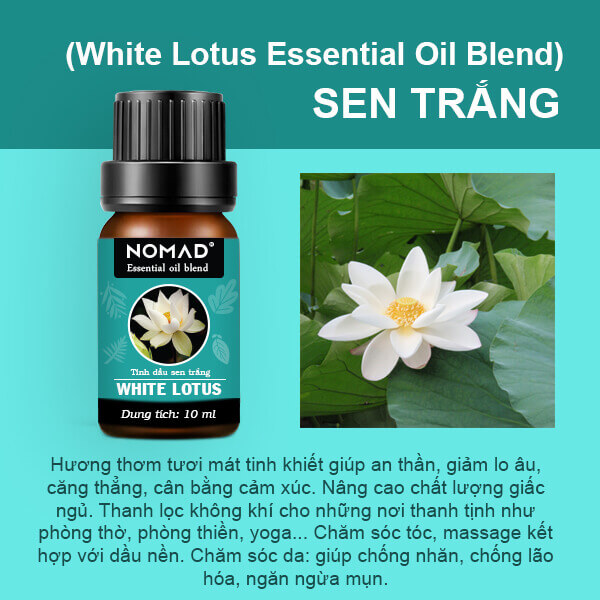 Tinh Dầu Sen Trắng Nomad White Lotus Essential Oil Blend