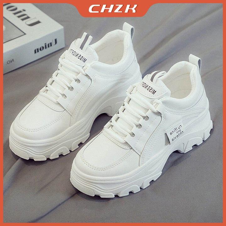 CHZK Giày Thể Thao Thời Trang 5Cm Dành Cho Nữ dép đế dày giầy thể thao nữ sneaker nữ