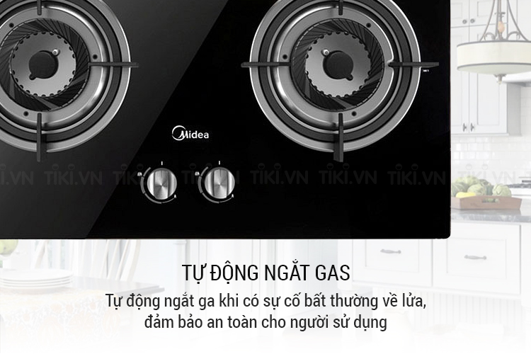 Bếp Ga Âm Midea MQ7211-G - Đen - Hàng chính hãng