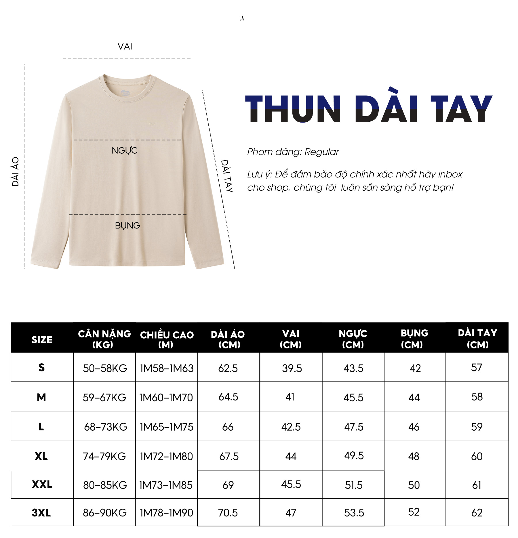 Áo Thun Nam Dài Tay 5S FASHION Chất Viscose Trơn Basic, Phom Regular Dễ Mặc, Thoải Mái