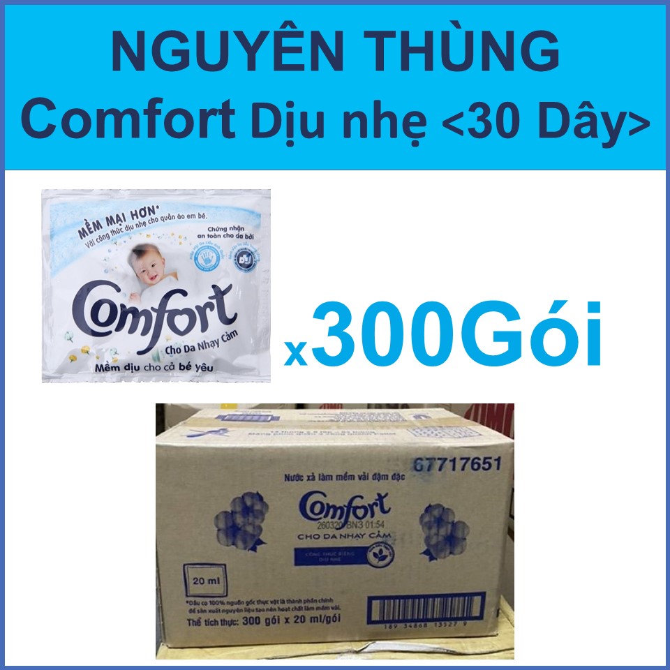 Nguyên thùng Nước xả vải Comfort Diu nhe 30 dây