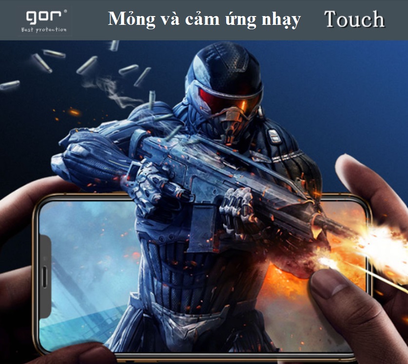 Miếng dán màn hình Gor Cho Iphone 12 Pro Max/ 12 Pro/ 12 Cảm ứng nhạy, Chống trầy xước, Hạn chế vân tay - Hãng Gor (5 miếng) - Hàng nhập khẩu