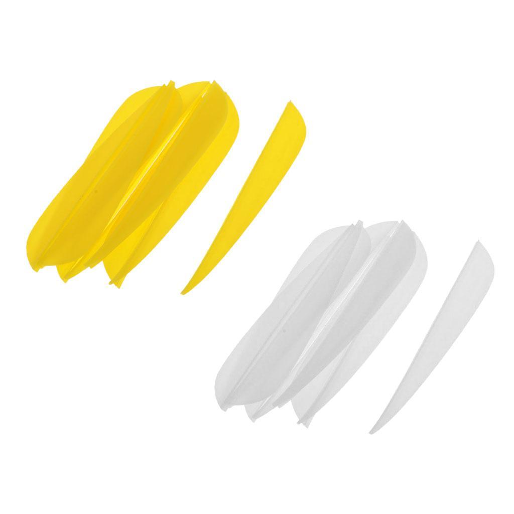12 or 36Pcs 4 inch Archery Arrow Feather Plastic Vanes Fletching Fletches