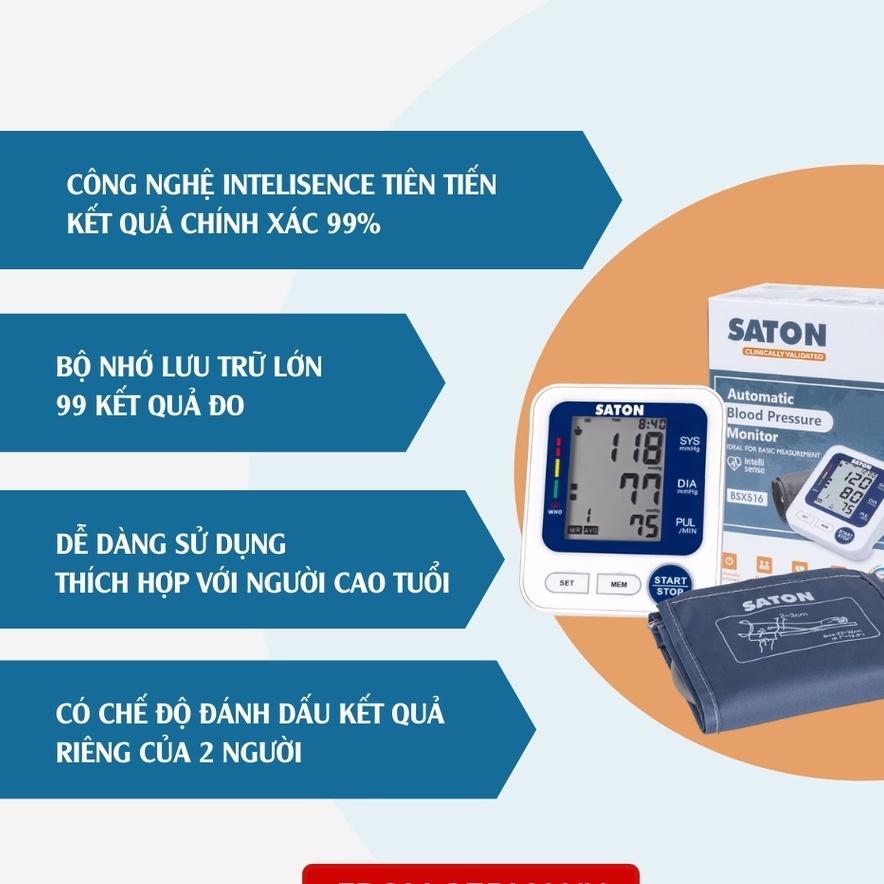 Máy đo huyết áp bắp tay tự động SATON BSX516