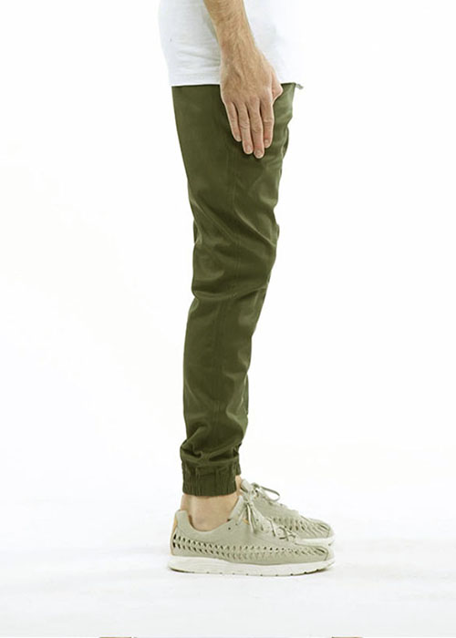 Quần Jogger Nam Chất Kaki Bó Cổ Chân Ôm Dáng Loại Đẹp Màu Xanh Rêu