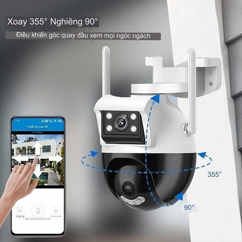 Camera Yoosee 2305D Ngoài Trời 2 Mắt 5.0Mpx Siêu Nét Góc Nhìn Rộng - Hàng Chính Hãng