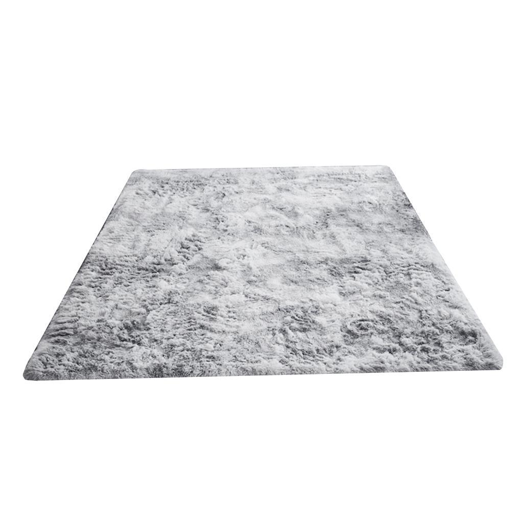 Soft Room Floor Mat Carpet Bedroom Beside Area Rug Grey