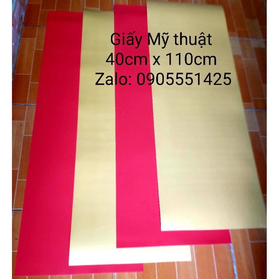 4 Giấy mỹ thuật, kích thước mỗi tấm 39,5cm x 110cm. Giấy viết thư pháp