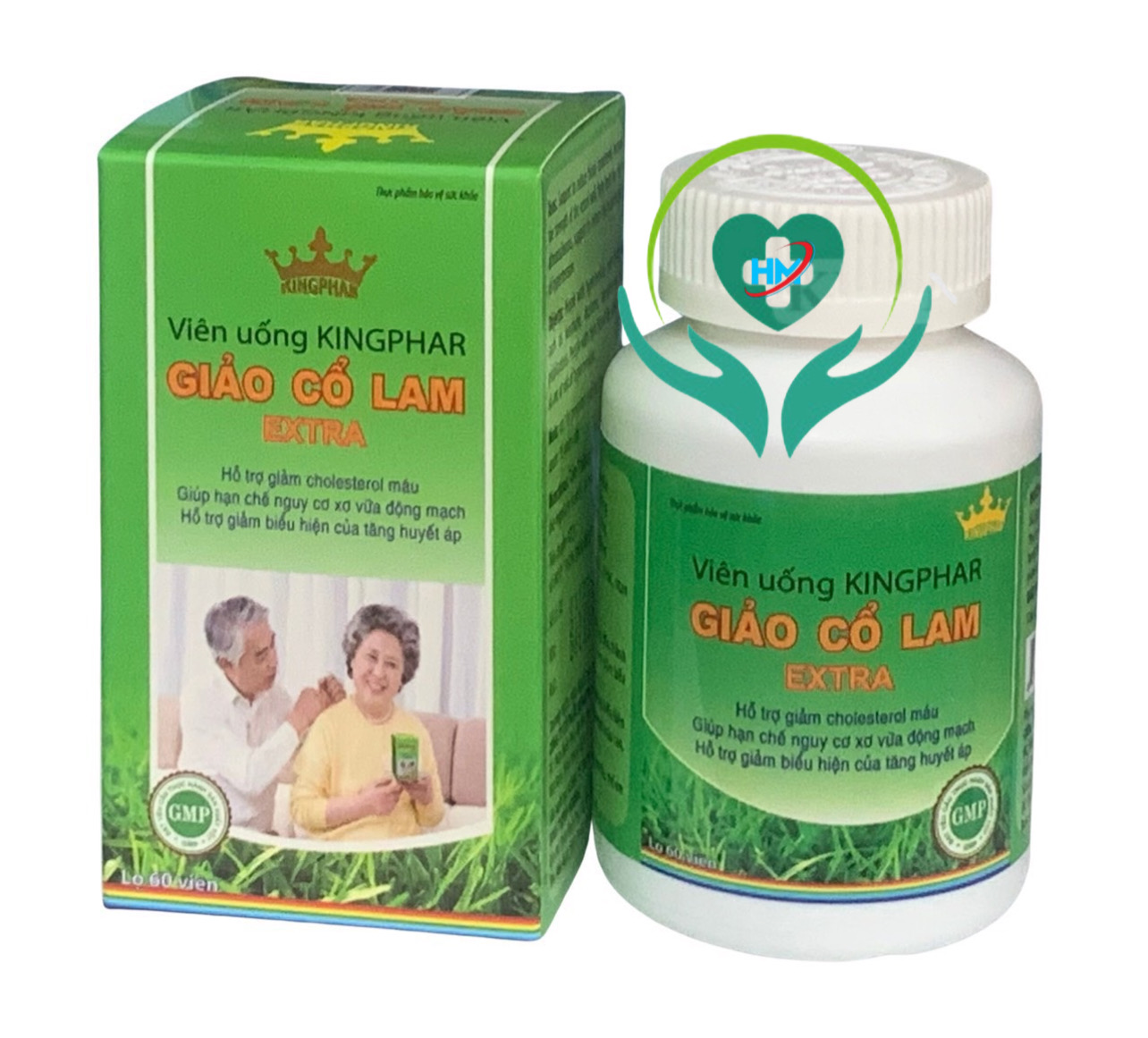 Viên uống GIẢO CỔ LAM extra Kingphar - Lọ 60 viên -Viên Uống Bổ Gan, Hạ Mỡ Máu, Ổn Định Huyết Áp