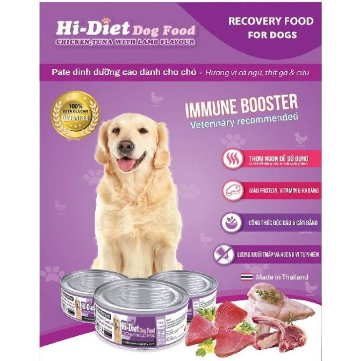 Pate dinh dưỡng cao Hi-Diet dog Food dành cho chó biếng ăn chậm lớn đang cần hồi phục cơ thể. Pate chó. 80g