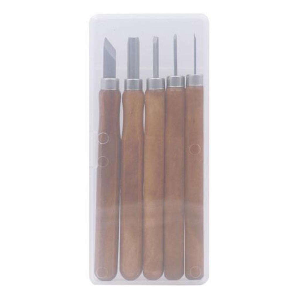 5pcs Woodworking Carving Tools Set Kit Durable Chisels
