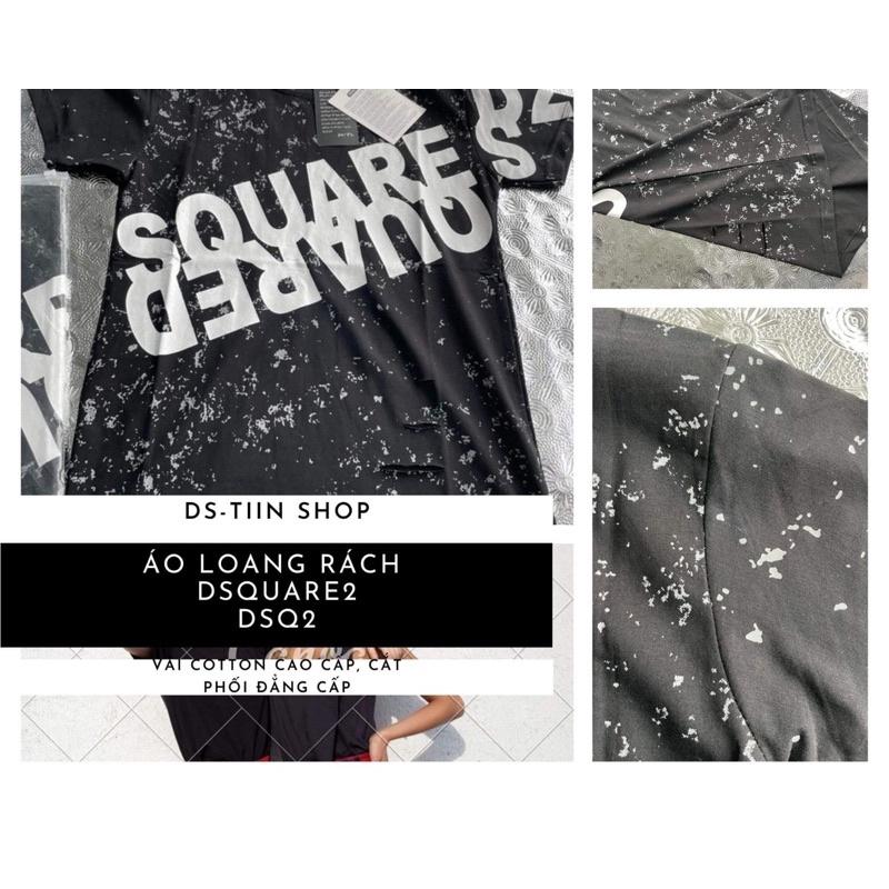 Áo polo loang rách, áo loang DSQUARE2, áo DSQ2, loang rách DSQUARE2