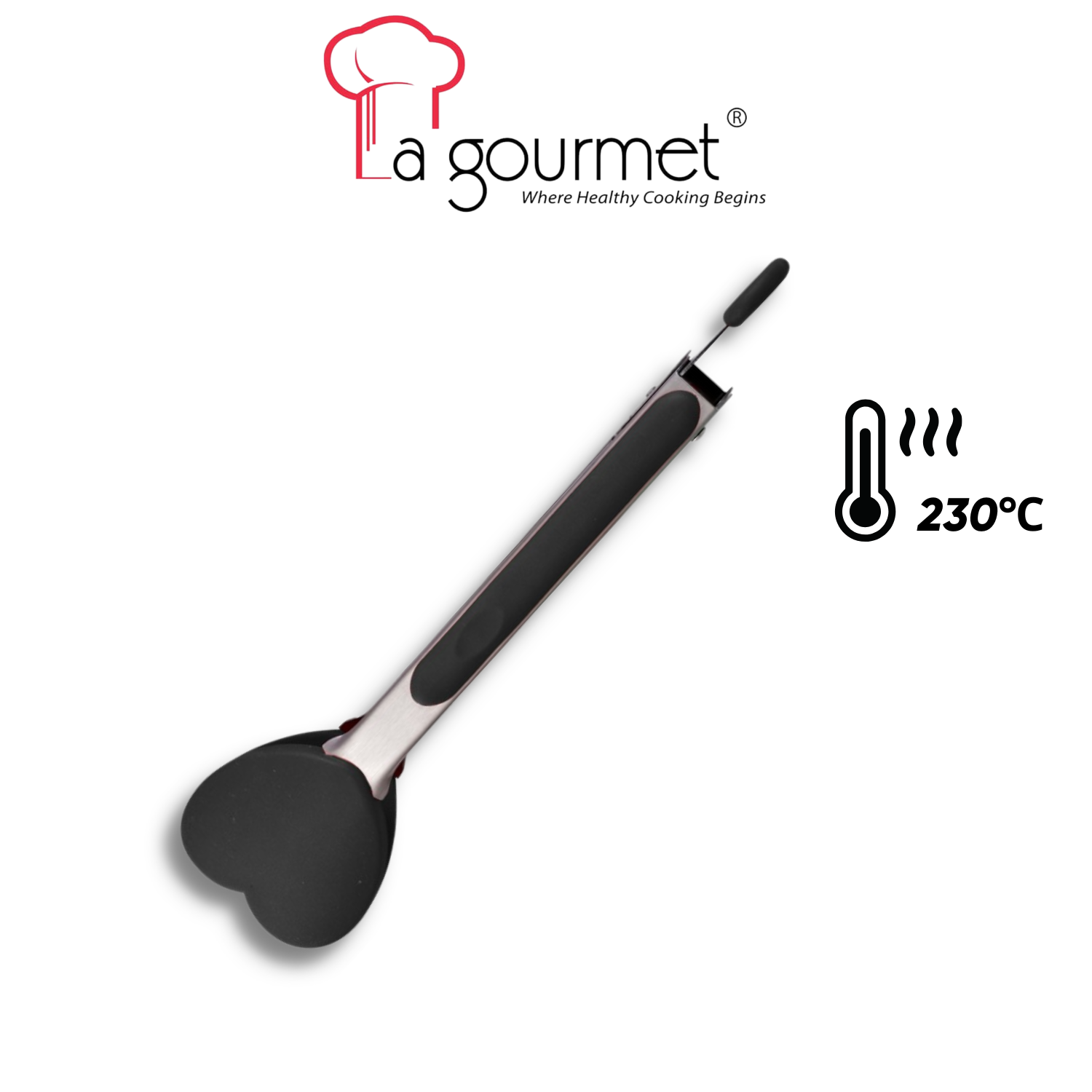 Dụng cụ gắp thực phẩm silicone La gourmet Shogun hình trái tim - 361875 (chịu nhiệt 230 độ C)