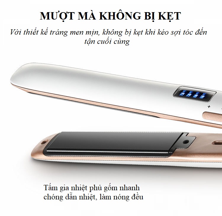 Máy Tạo Kiểu Tóc Ép, Uốn Tóc Paonoca Có Chỉnh Nhiệt Hàn Quốc PA01