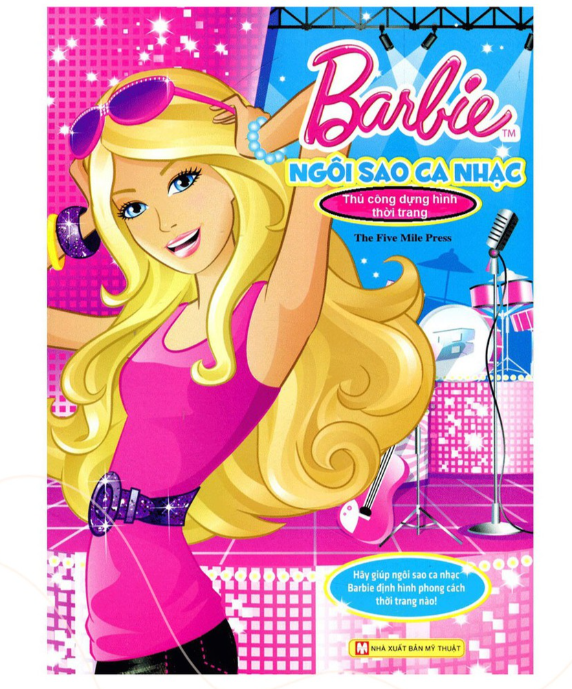 Bộ Sách Ghép Hình - Barbie Thủ Công Dựng Hình Thời Trang - Bản Quyền