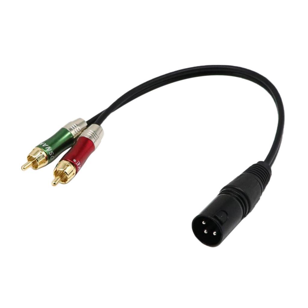Dual XLR Male to Dual  Male Patch Cable  Audio
