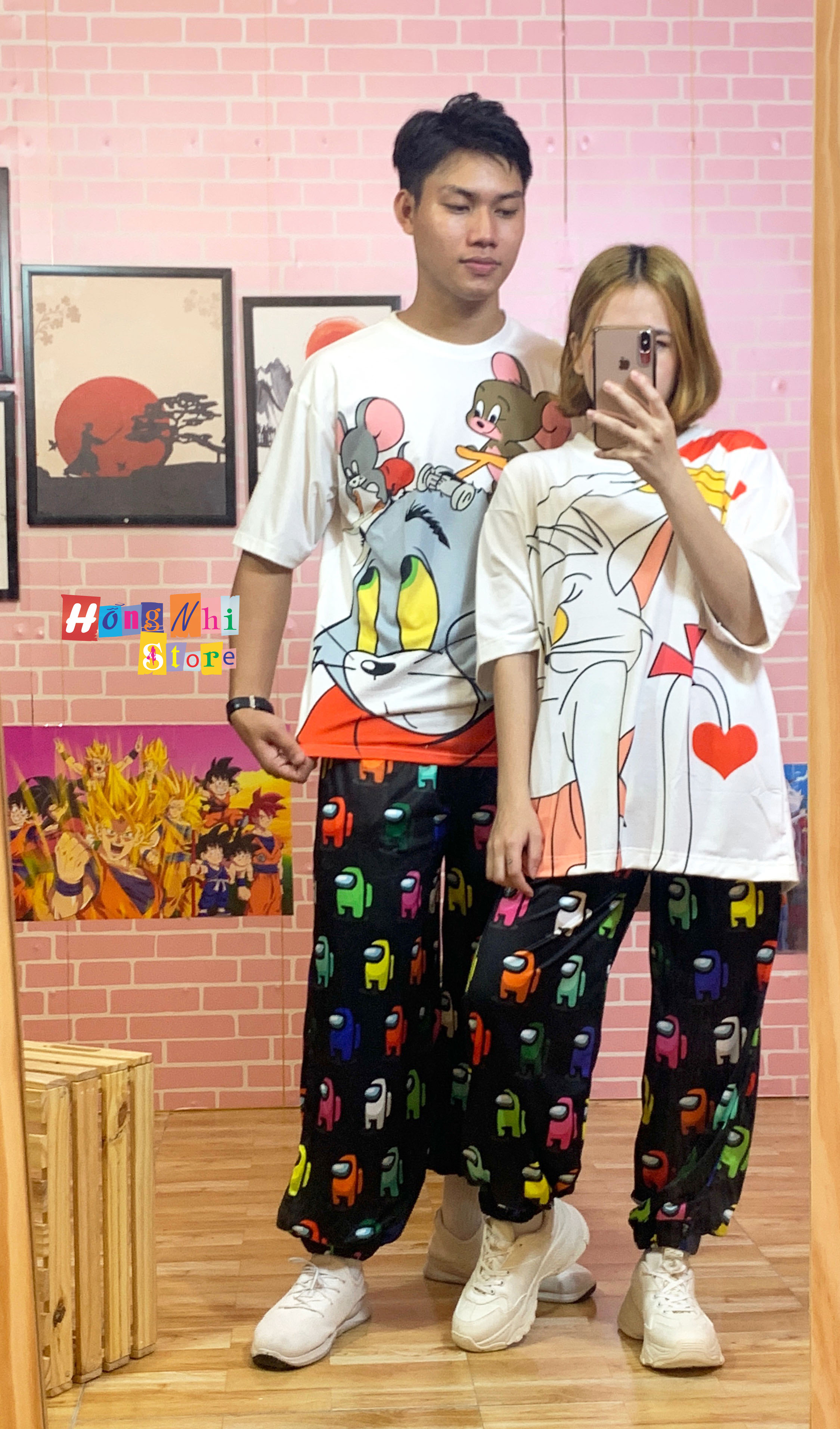 Quần Hoạt Hình Dài Bo Lai Hình Lego Cartoon Pant V2 Oversize Ulzzang Unisex - MM