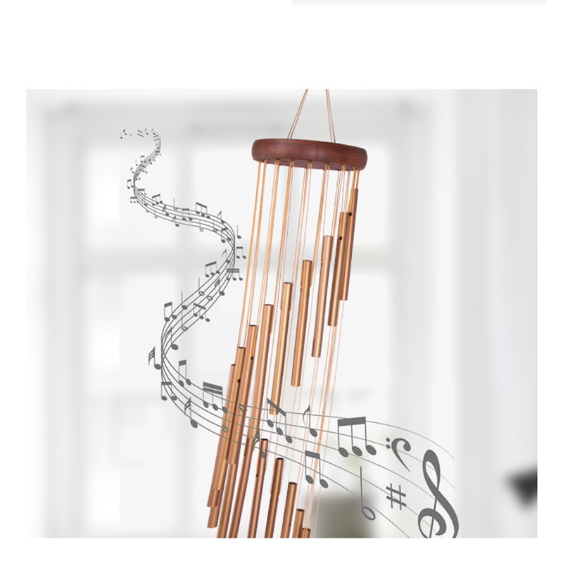 Chuông gió phong thủy 18 thanh xoắn ốc size lớn 90 cm