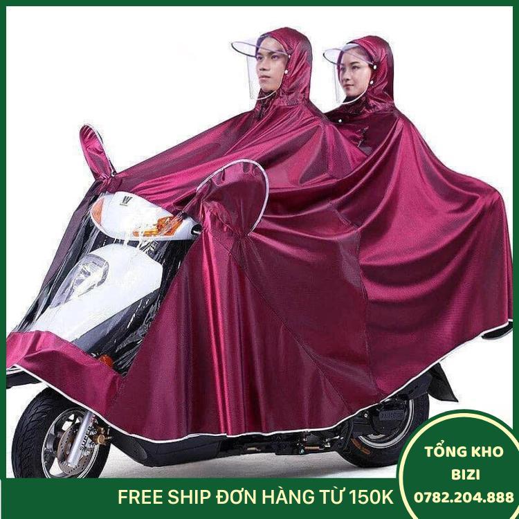 Áo Mưa 2 Đầu Phản Quang Có Kính Che Mặt – Giao Màu Ngẫu Nhiên - Free Ship Toàn Quốc