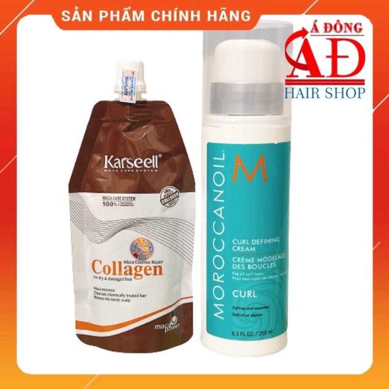 KEM Ủ XẢ TÓC KARSEELL 100ML + KEM ĐỊNH HÌNH SÓNG XOĂN MOROCCANOIL CURL DEFINING CREAM 250ML