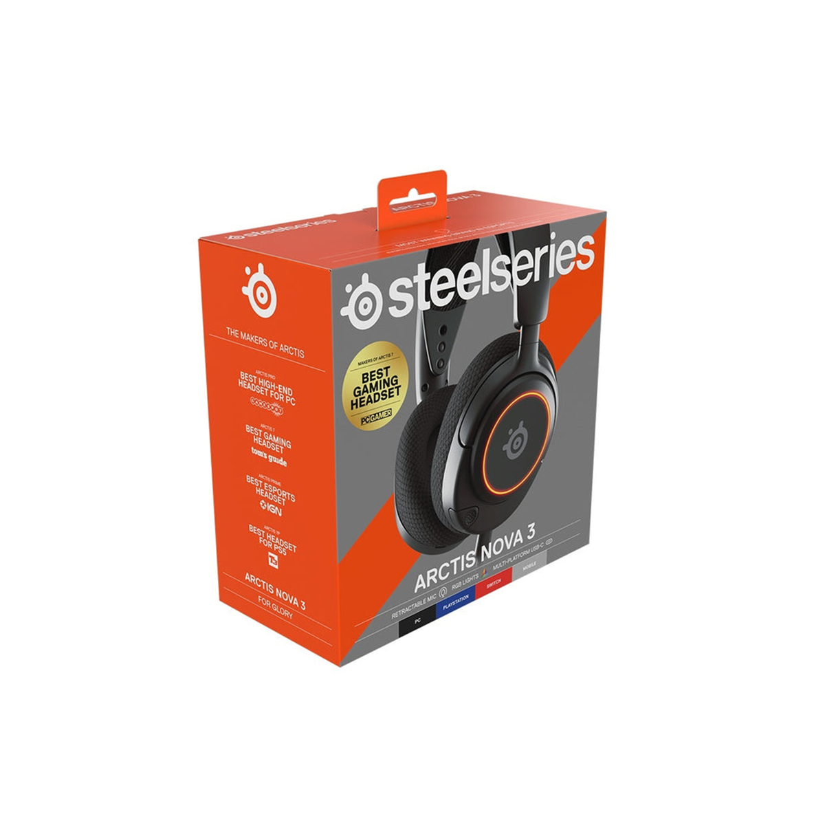 Tai nghe chụp tai gaming có dây SteelSeries Arctis Nova 3 màu đen, Hàng chính hãng