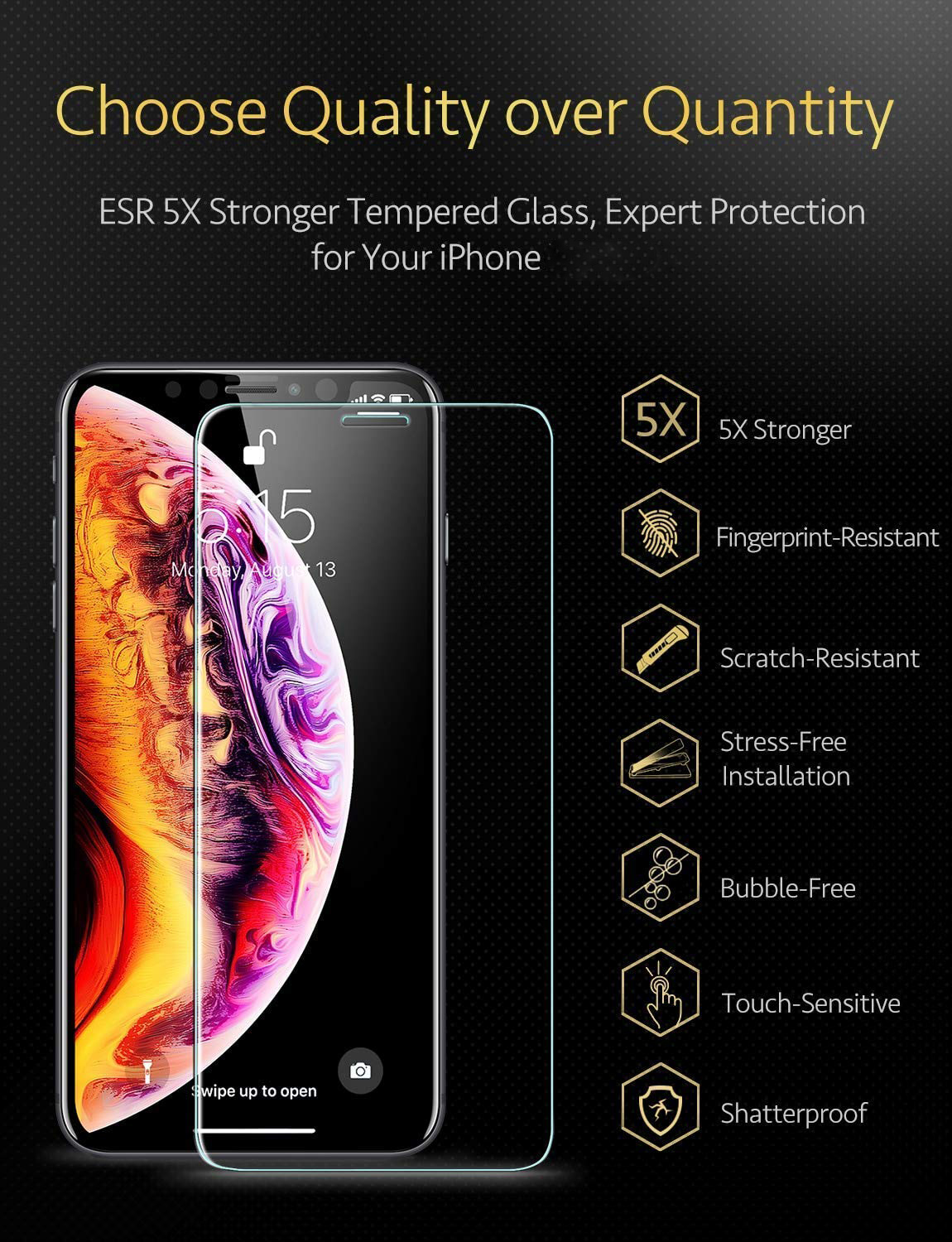 Miếng dán cường lực ESR iPhone X - Xs - Xs Max