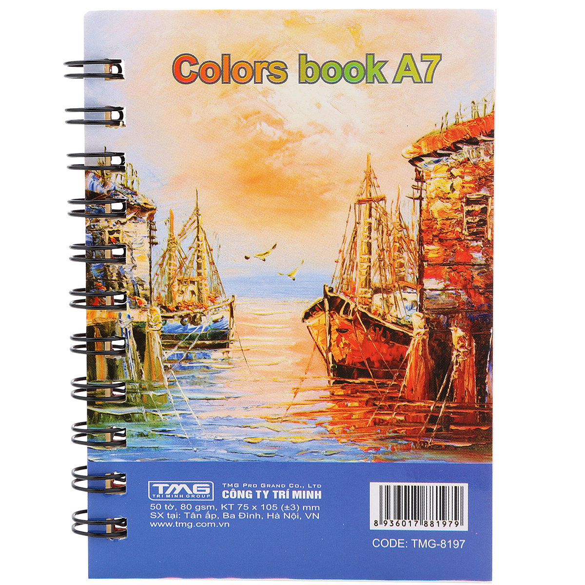 Lốc 5 Quyển Sổ Lò Xo Colors Book 8197 A7 - 50 Tờ - Giao Mẫu Ngẫu Nhiên