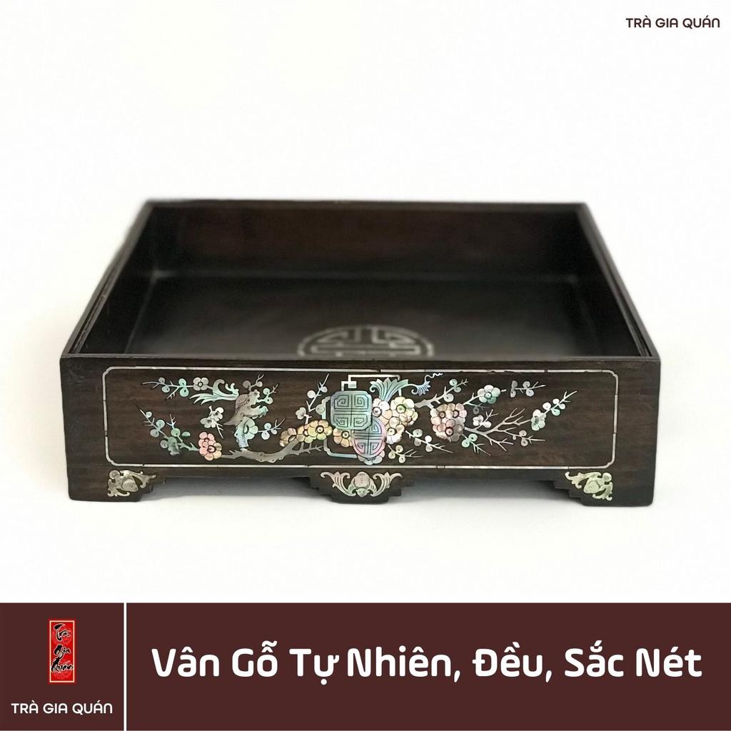 Khay Trà Gỗ Ngụ Hình Vuông Kích Thước 26*26*7 cm KT 93