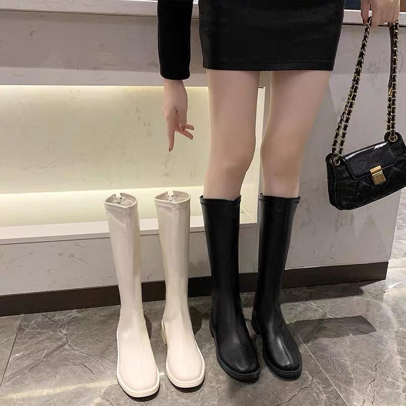 Giày Bốt Đùi Khoá Sau Đế 3 Phân Hót Hit