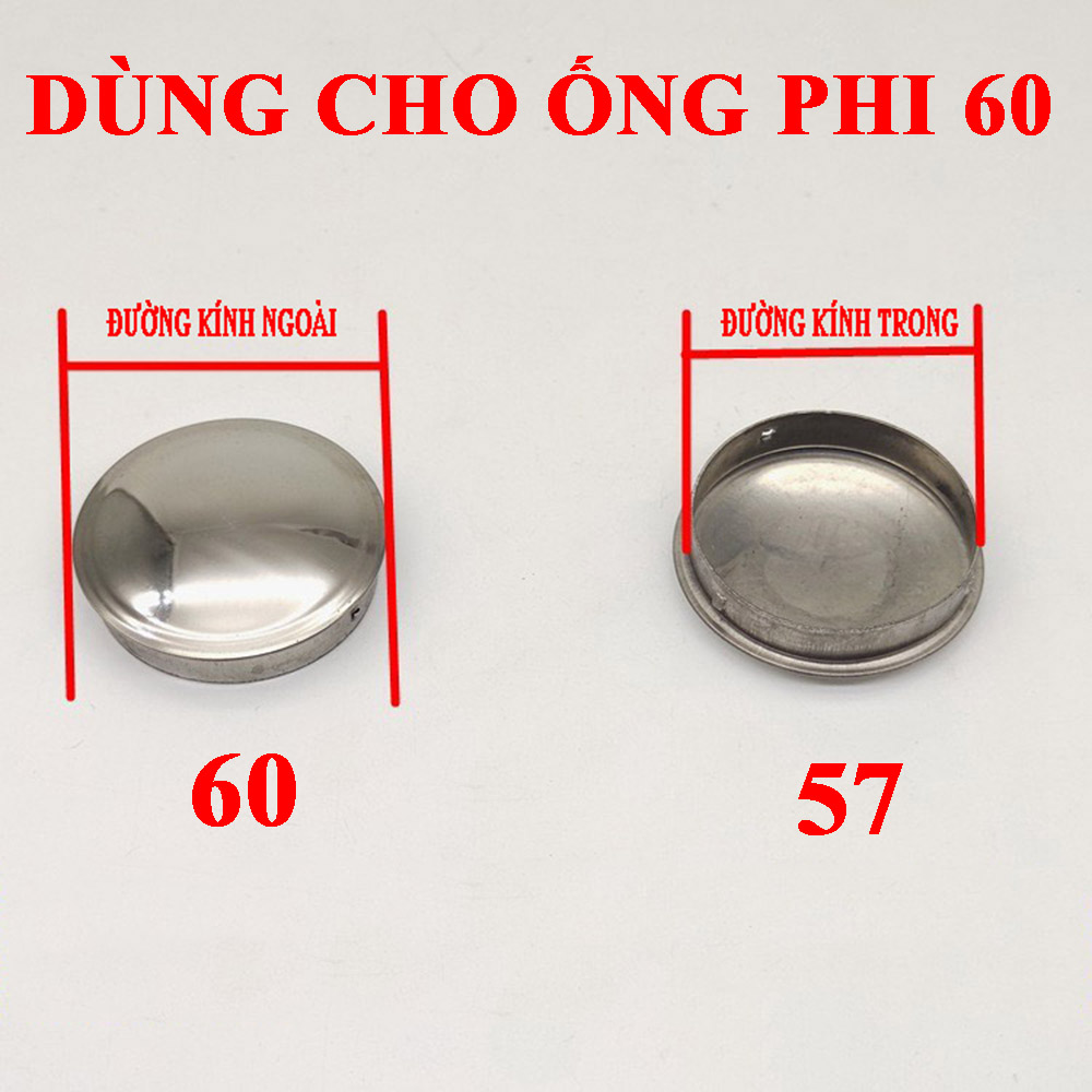Đầu chụp Kibath ống tròn, dùng cho nhiều kích thước Inox 304