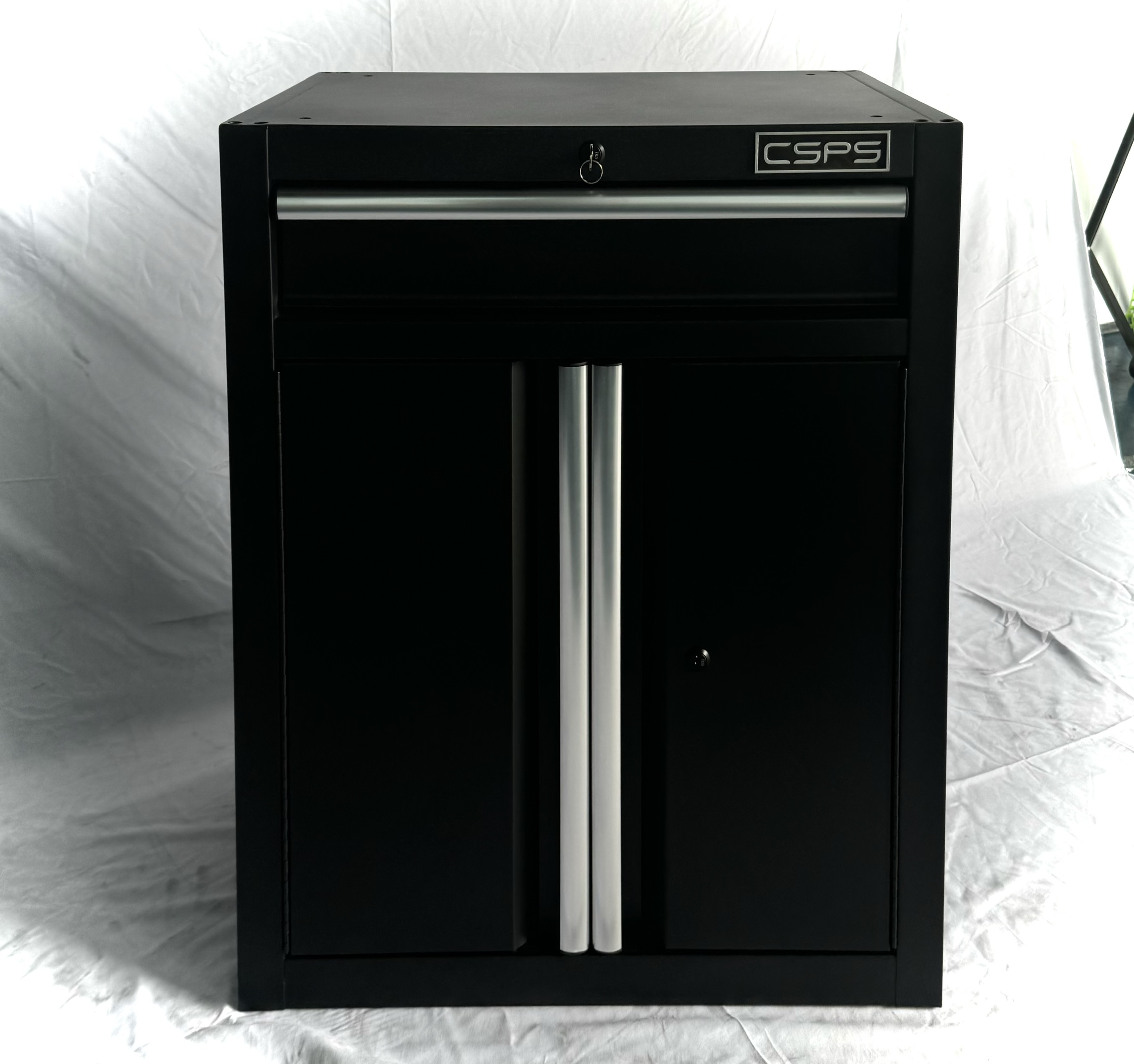 Tủ dụng cụ CSPS 61cm-01 hộc kéo màu đen, tay nắm trắng