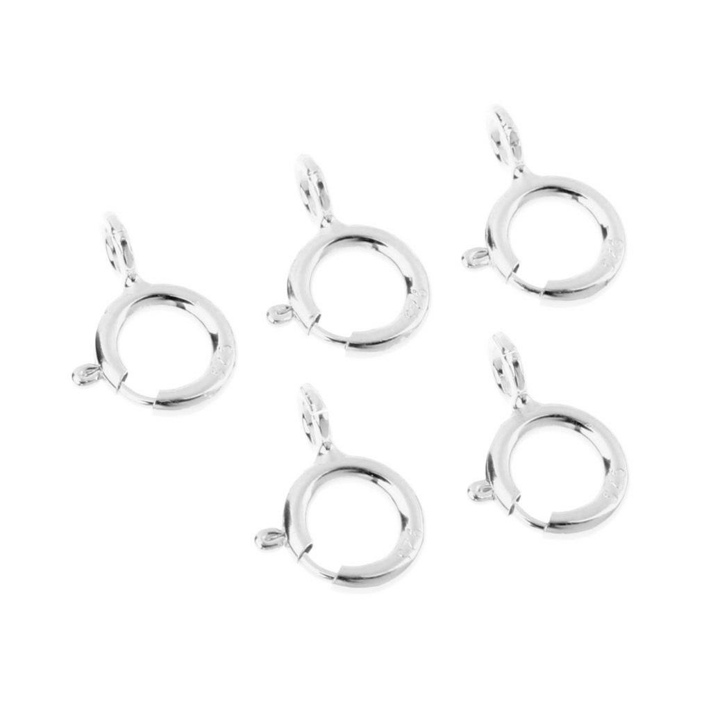 5pcs Spring Rings Clasps Jewelry Making Connectors Clasps 5mm