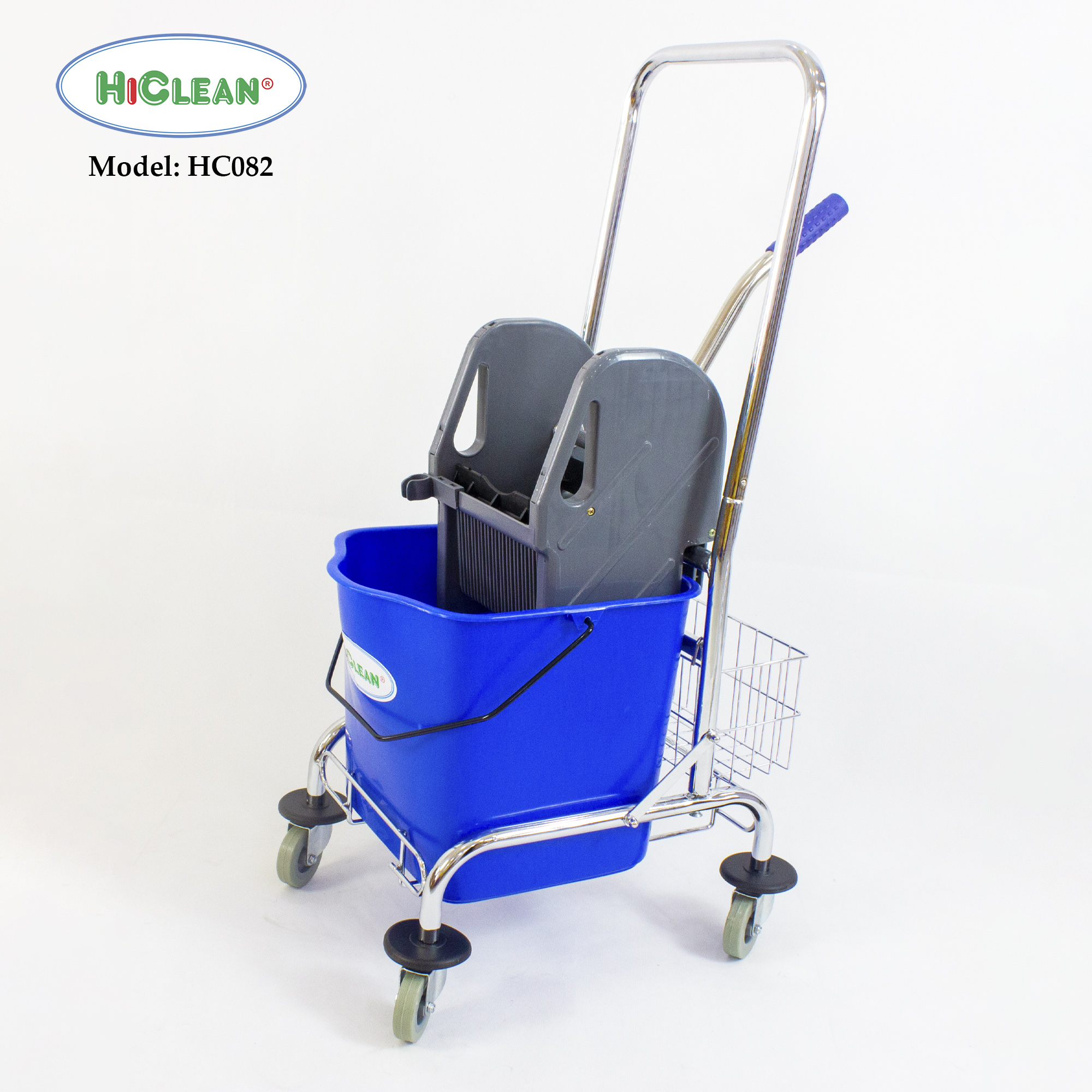 Xe đẩy vắt nước lau nhà HiClean HC082 - 1 xô, dung tích 23L