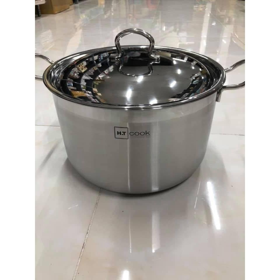 NỒI LUỘC GÀ INOX 430 BẾP TỪ 1 ĐÁY HT COOK SIZE 32CM SỬ DỤNG ĐƯỢC TRÊN MỌI LOẠI BẾP