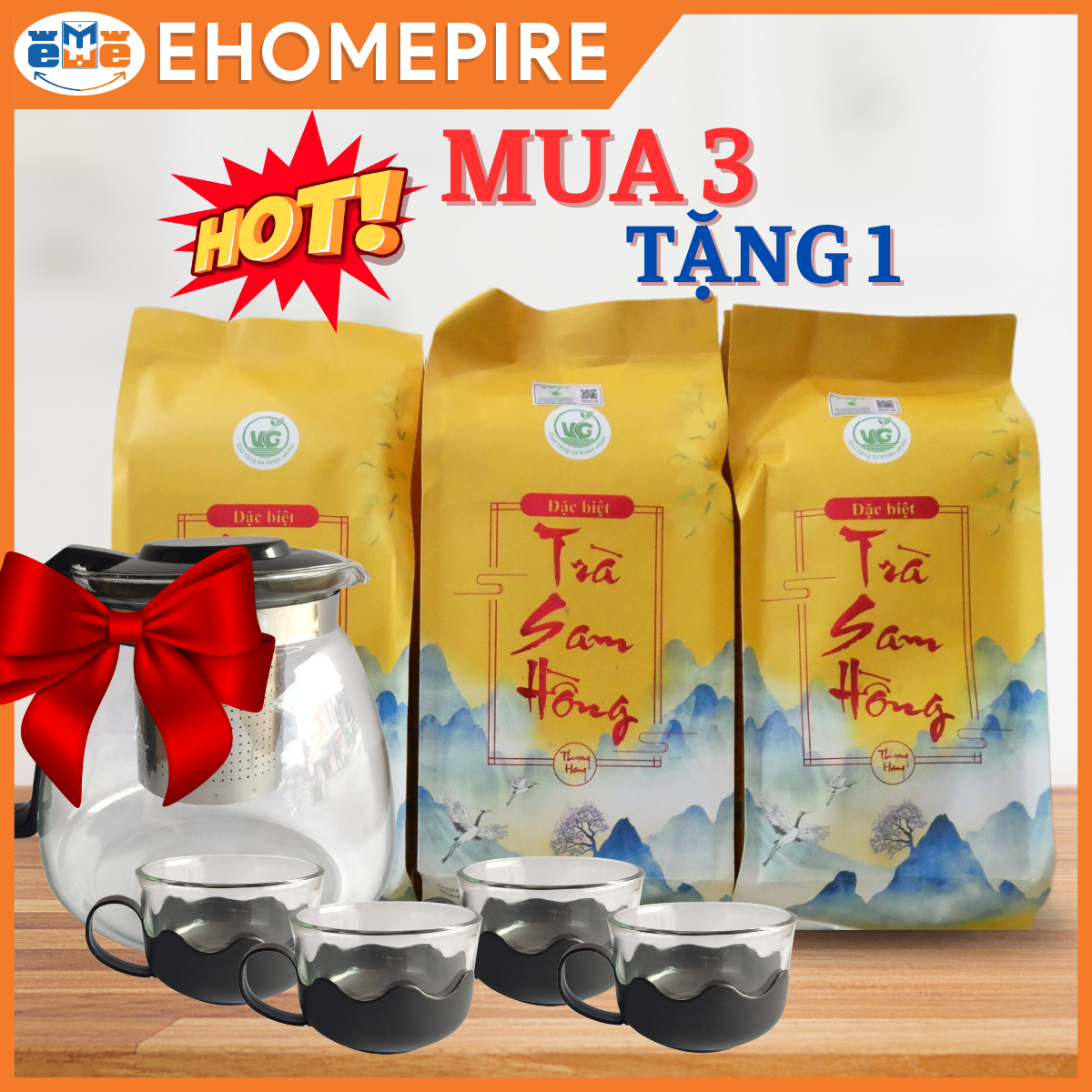Trà Sam Hồng thượng hạng Đặc biệt (có nấm đông trùng)  VG túi 500gram mát gan, giải độc