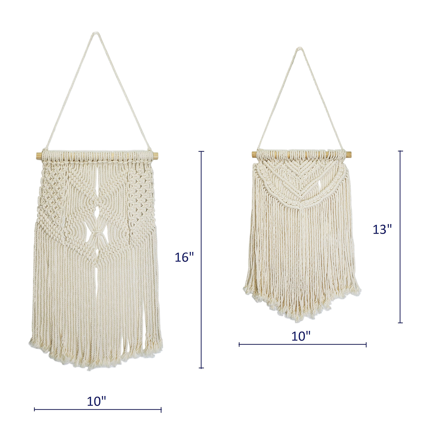 Bộ 02 Tấm rèm Macrame đẹp treo tường trang trí phòng khách và phòng ngủ