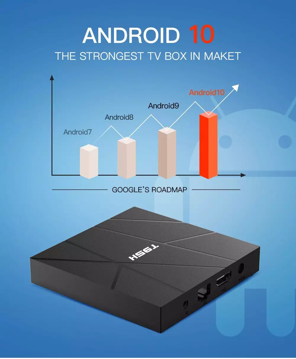 Android T95H 4GB RAM 32GB ROM ANDROID 10 CÀI SẴN ỨNG DỤNG XEM PHIM HD VÀ TRUYỀN HÌNH CÁP miễn phí vĩnh viễn - Hàng Nhập Khẩu