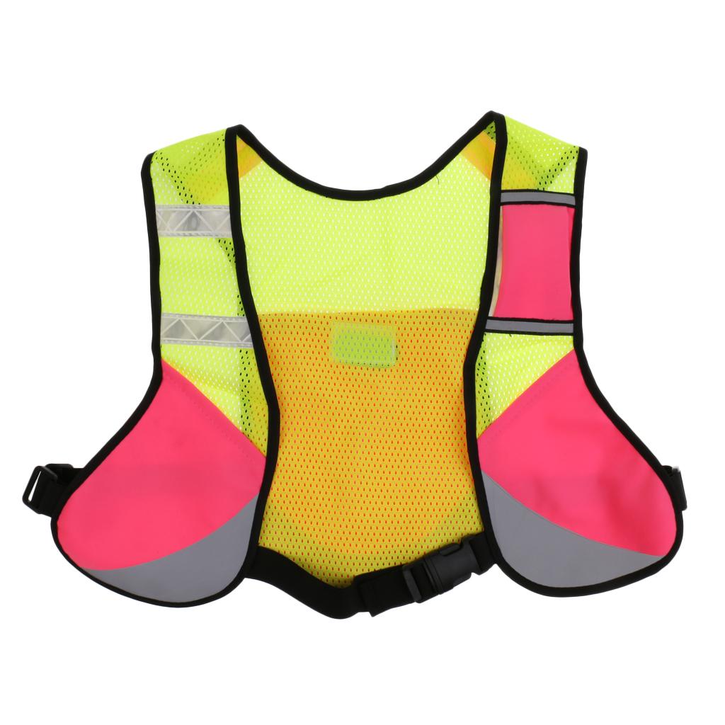 Safety Reflective Strip Running Cycling Water Hydration Backpack Vest