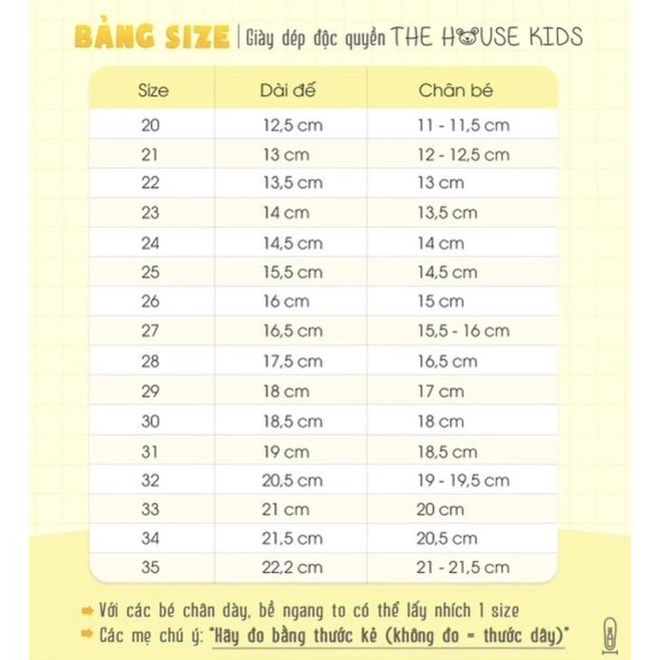 Dép Cho Bé Trai Dép Trẻ Em Cao Cấp THE HOUSE KIDS Chữ Trắng