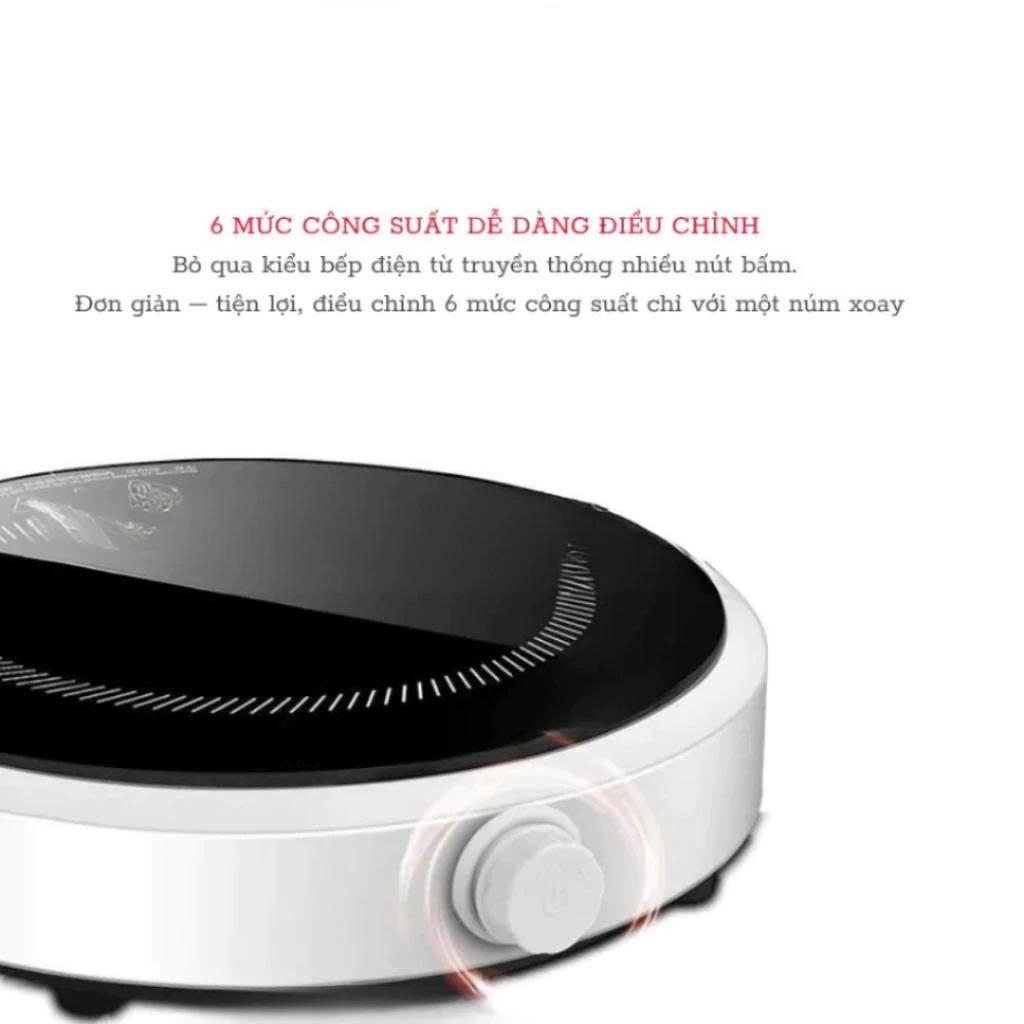 Bếp từ tròn cảm ứng đa năng MiSu, Bếp điện từ núm xoay điều chỉnh, công suất 2200W