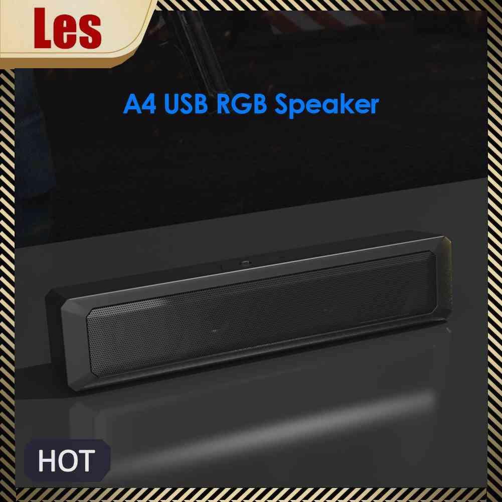 Loa Nghe Nhạc A4 6W RGB Cổng USB Có Dây Cho PC / TV