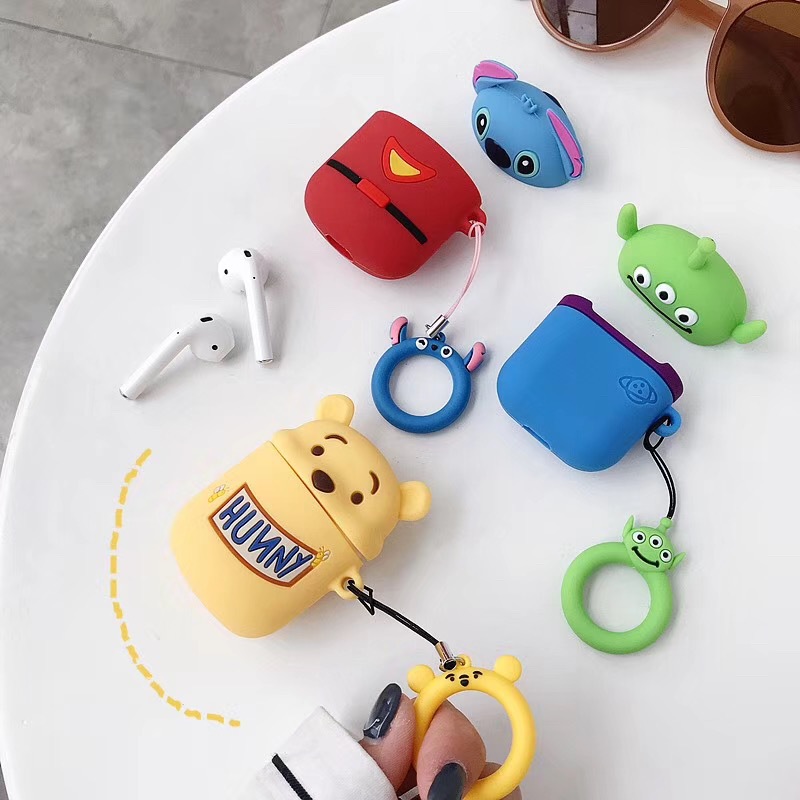 Airpods case, Ốp silicone bảo vệ dành cho Airpods 1/2 - Disney - Hàng Chính Hãng