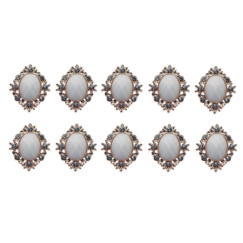 20pcs Rhinestone Flat Beads Button Scrapbook