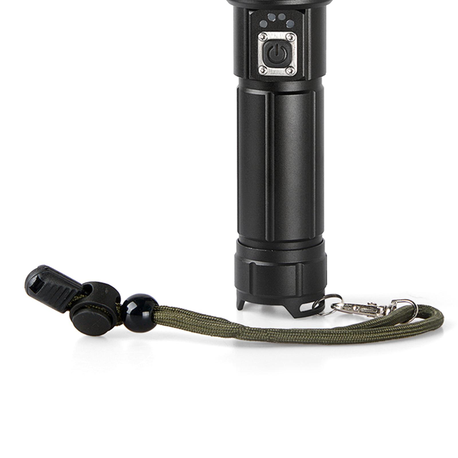 Rechargeable    Flashlight - High Lumens LED, Super Bright, Zoomable, 3 Modes, Water Resistant - Outdoor Camping, Emergency Flashlights