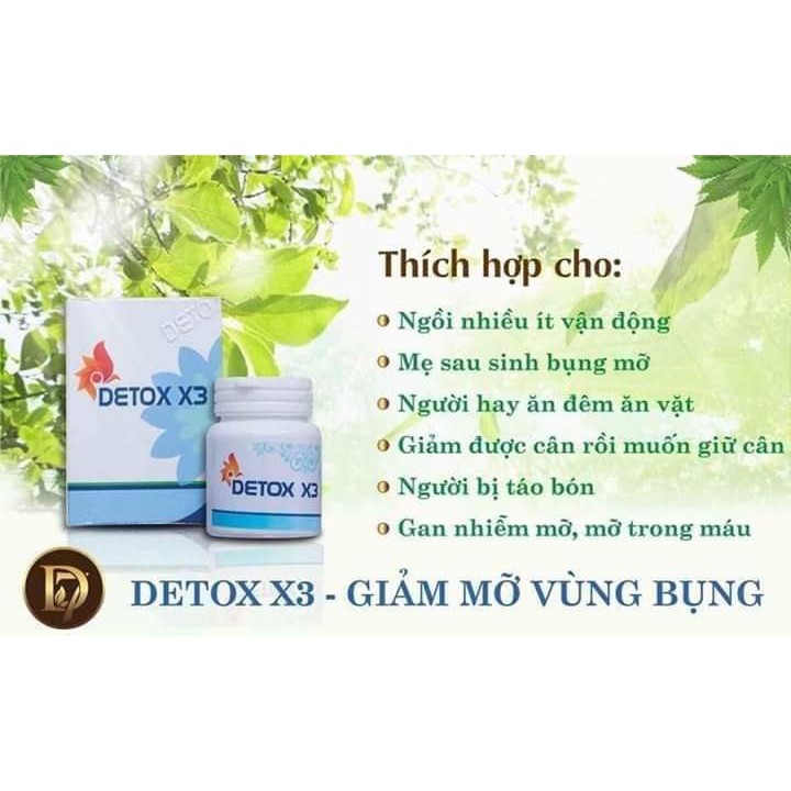 DETOX X3 hỗ trợ giảm cân với 100% thảo dược thiên nhiên - - Hộp quà tặng ý nghĩa cho mọi nhà