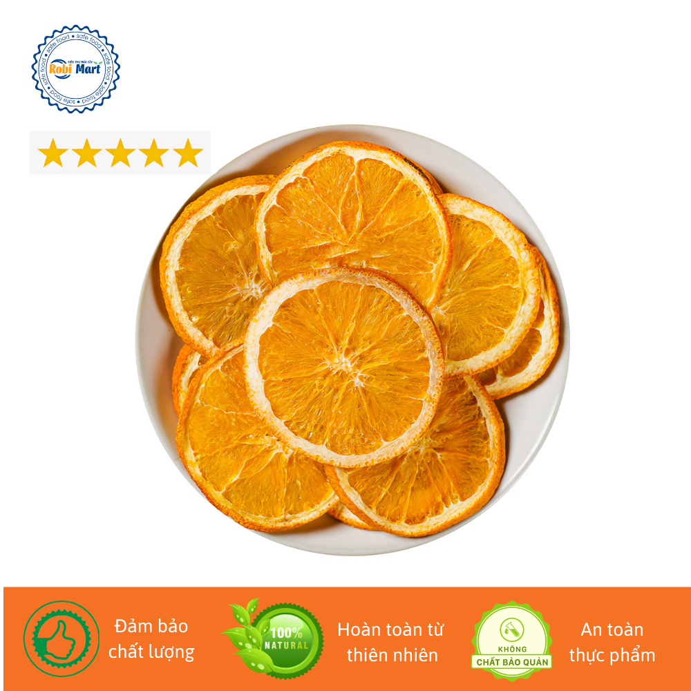 Cam mỹ thái lát sấy lạnh robimart gói 200g