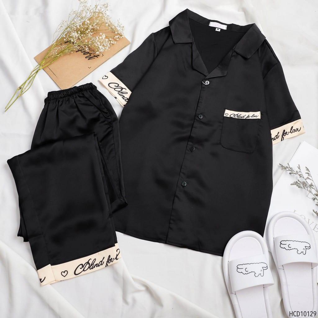Bộ pijama SATIN LỤA cao cấp - quần dài có túi