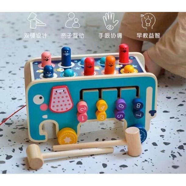 Bộ đồ chơi đập chuột xe bus mẫu mới 2021 -MonacoStore
