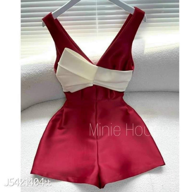 Jum 2 dây phối nơ ngực chất liệu lụa satin siêu xinh