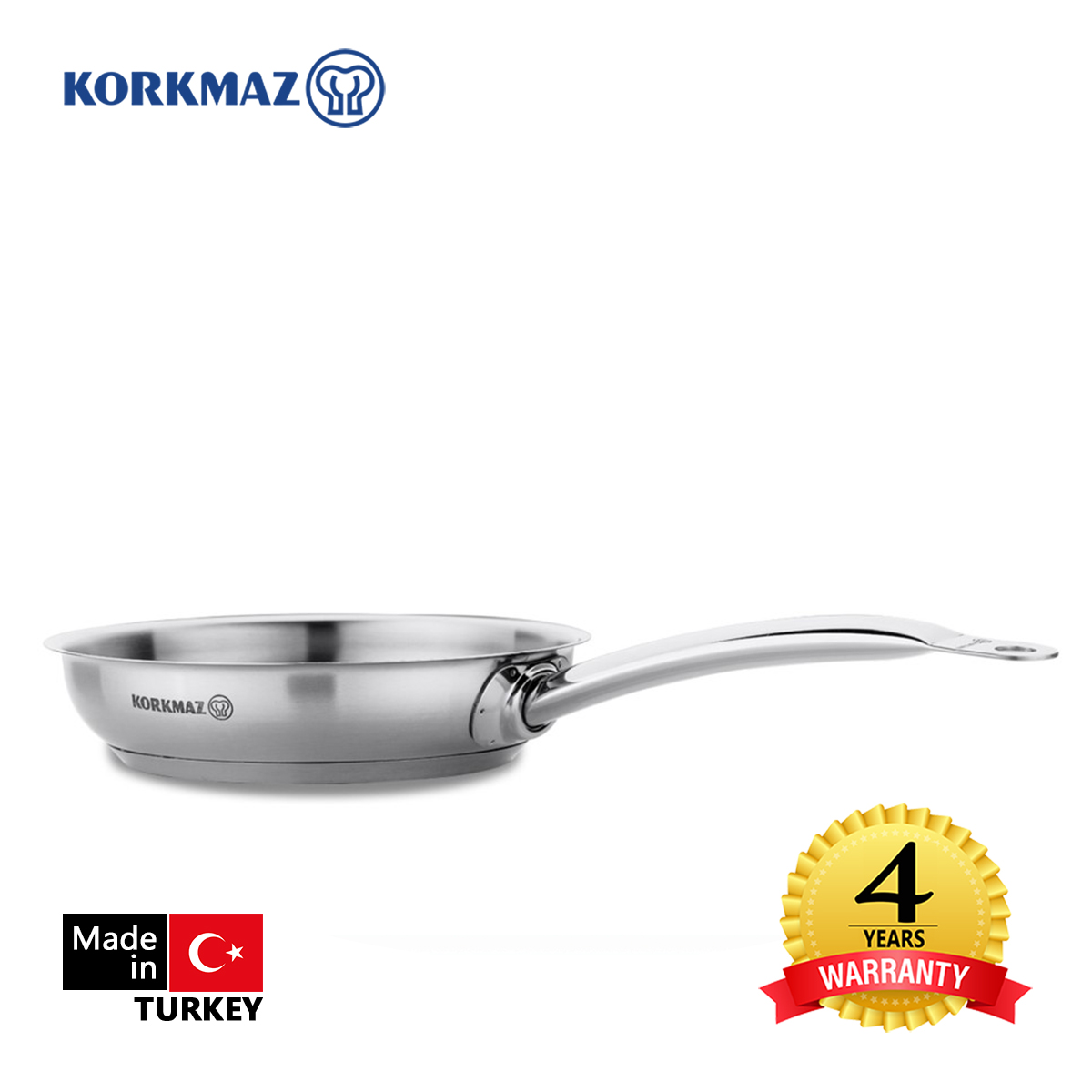 Chảo inox 18/10 Korkmaz Proline 24 cm - 1.8 lít